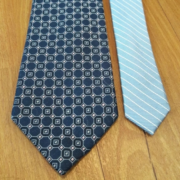 Tommy Hilfiger Mens Tie Blue Multicolor Geo Print - Picture 7 of 8